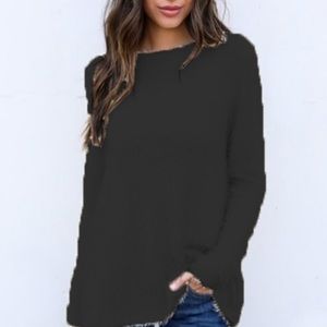 3/$7 Fuzzy black pullover/tunic